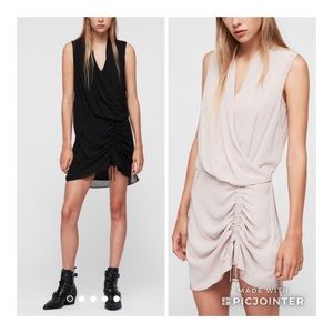 All Saints Cathea Black Sleeveless Draped Dress 2